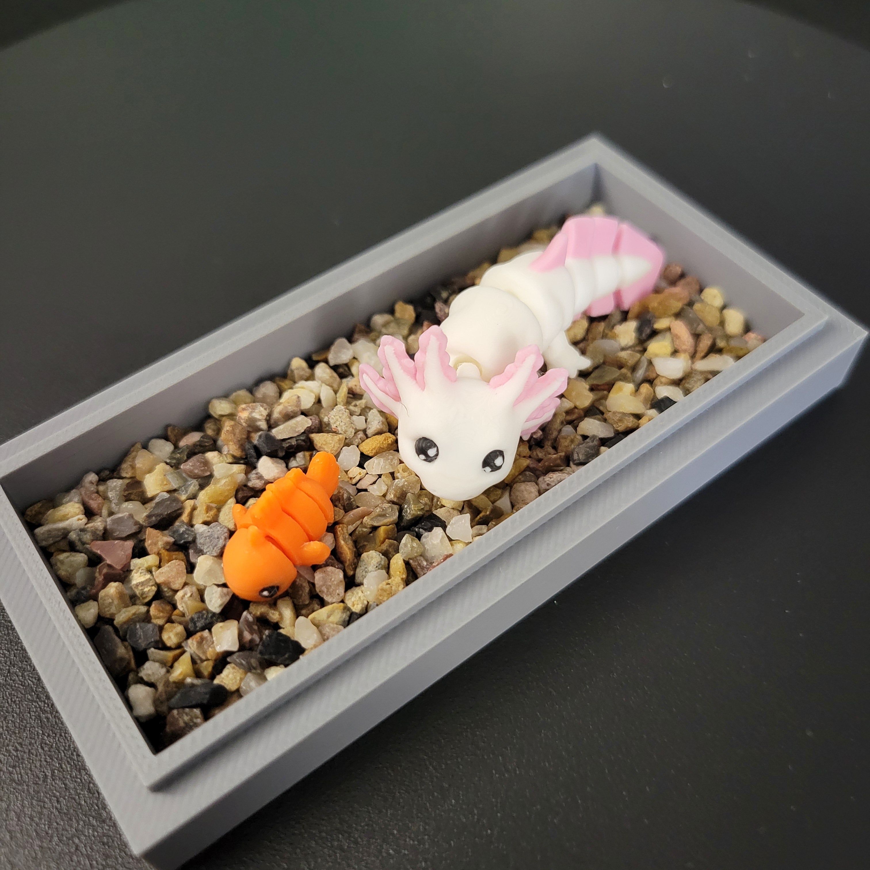 Mini Axolotl Aquarium Desk Decor