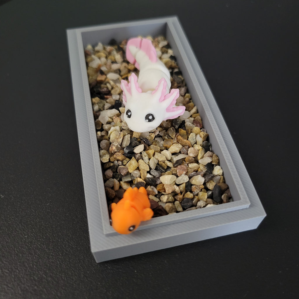 Mini Axolotl Aquarium Desk Decor
