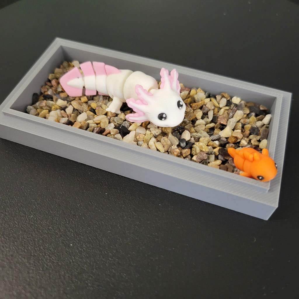 Mini Axolotl Aquarium Desk Decor