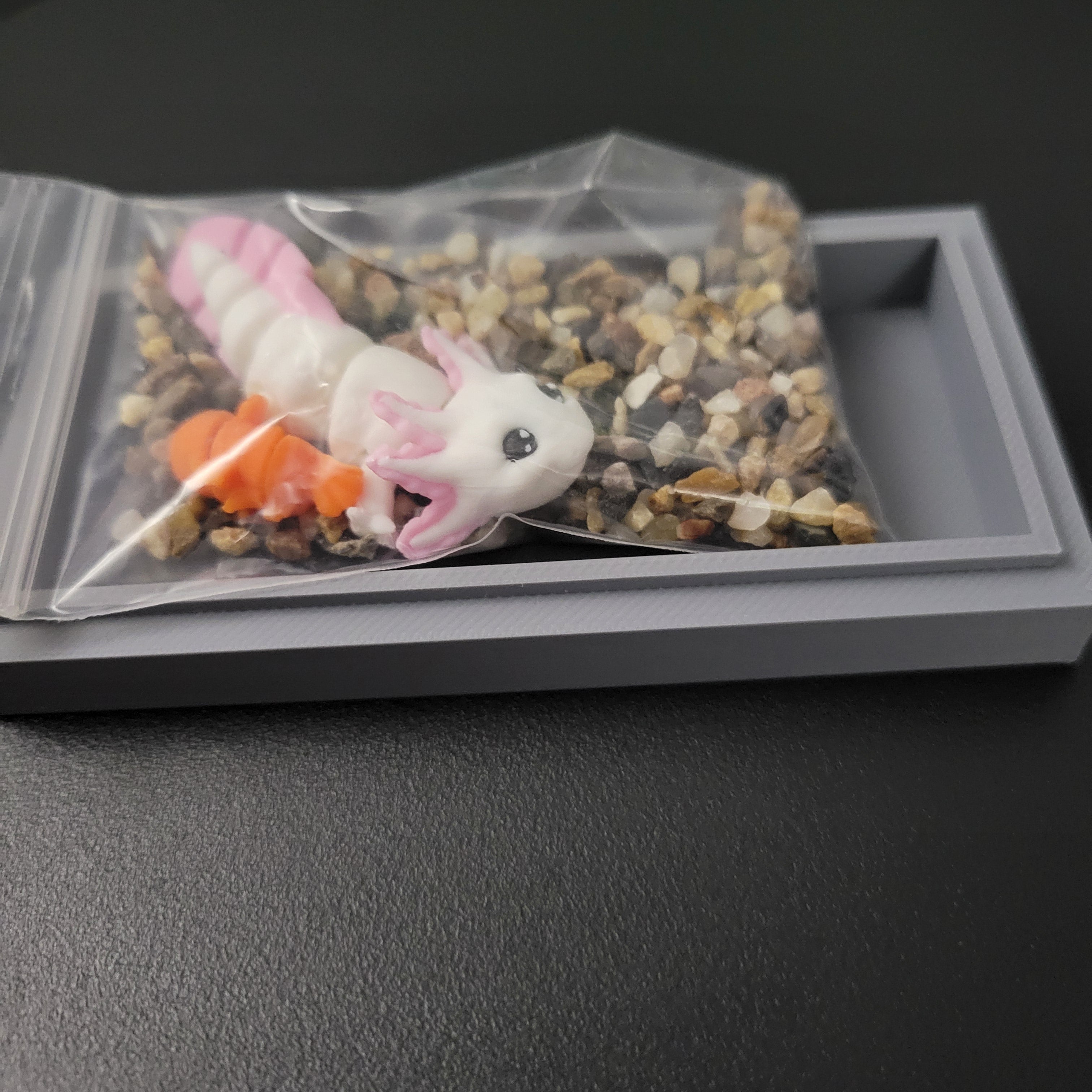 Mini Axolotl Aquarium Desk Decor
