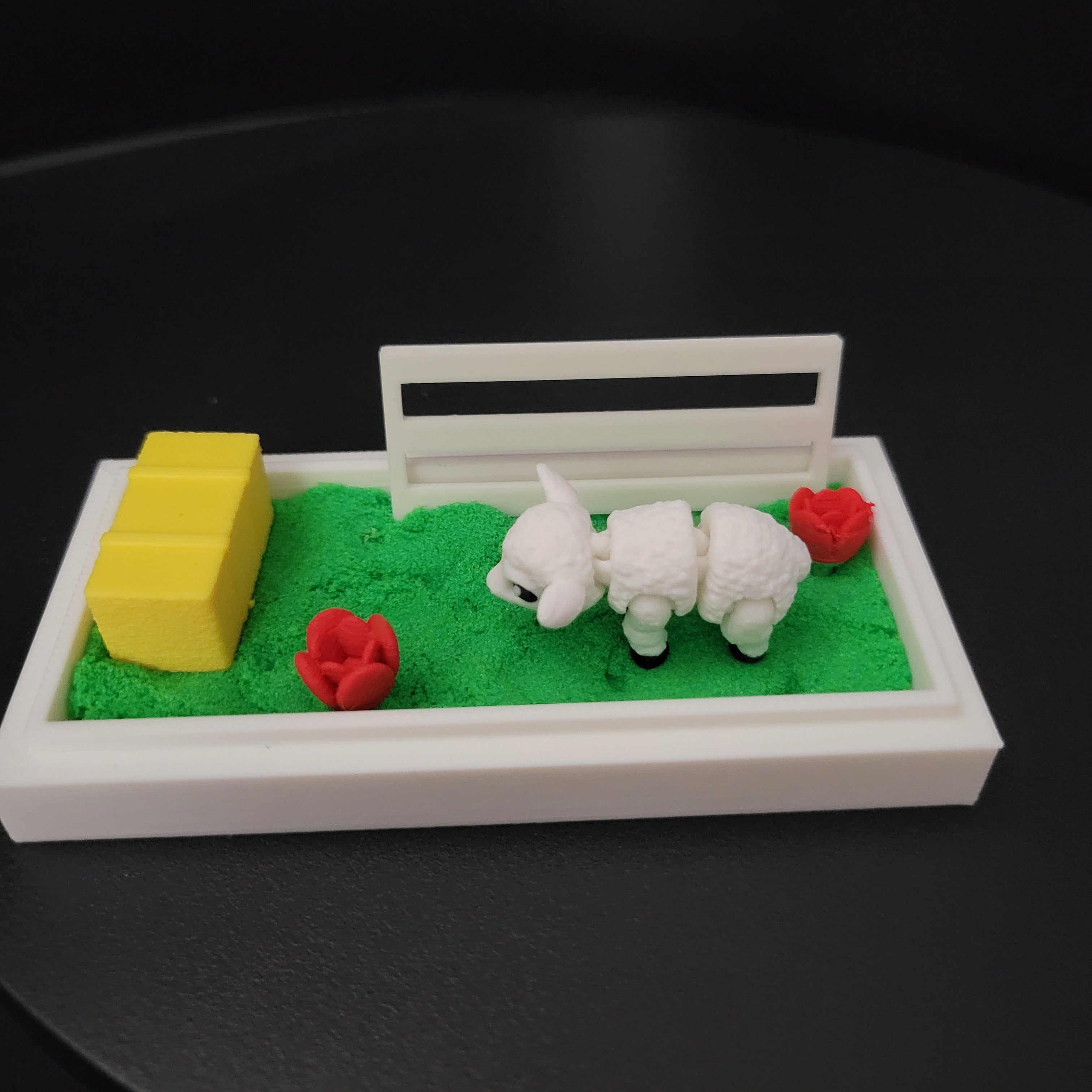 Mini Lamb Pasture Habitat Desk Decor