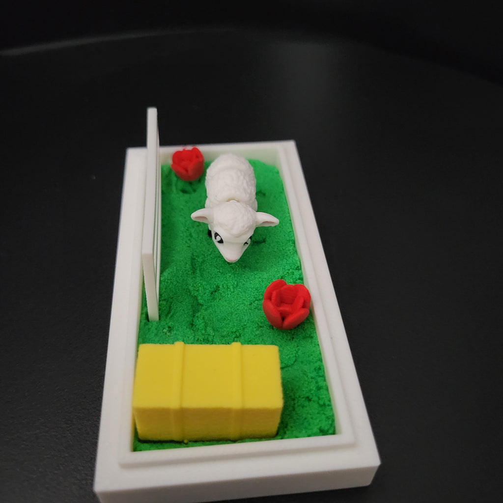 Mini Lamb Pasture Habitat Desk Decor