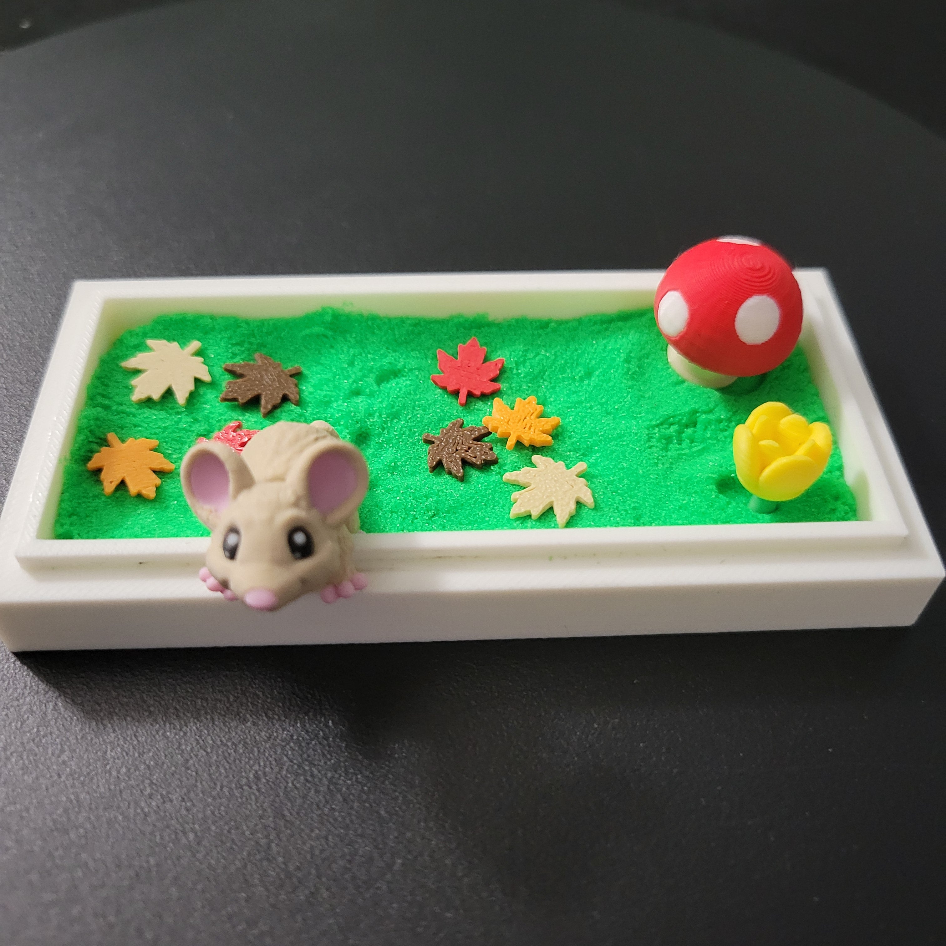 Mini Woodland Mouse Habitat Desk Decor