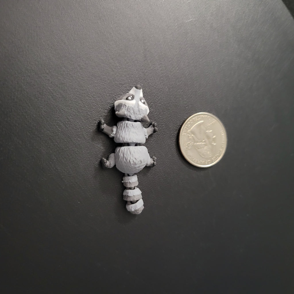 Mini Raccoon Trashcan Habitat Desk Decor