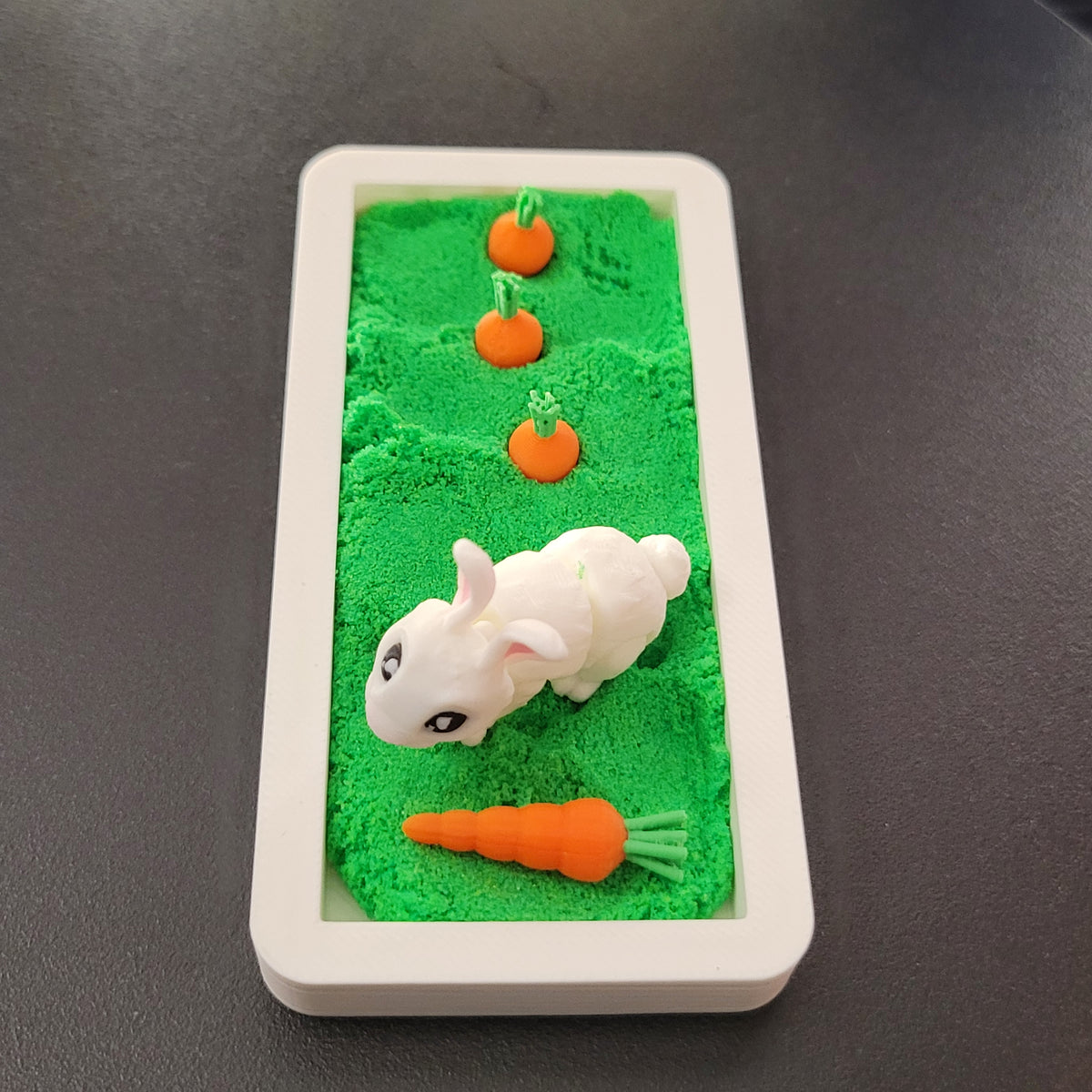 Carrot Patch Bunny Mini Desk Scene