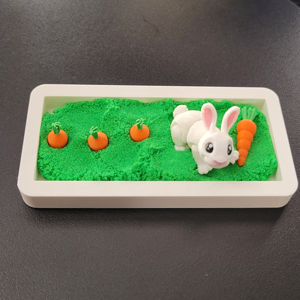 Carrot Patch Bunny Mini Desk Scene