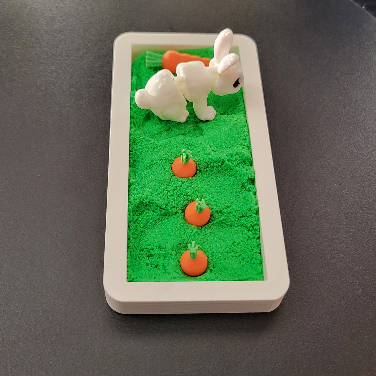 Carrot Patch Bunny Mini Desk Scene