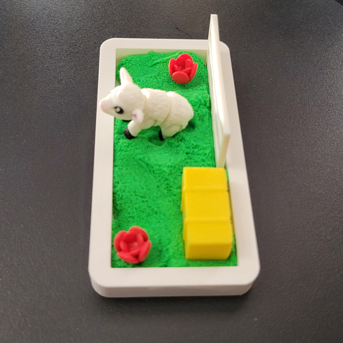 Little Pasture Lamb Mini Desk Scene