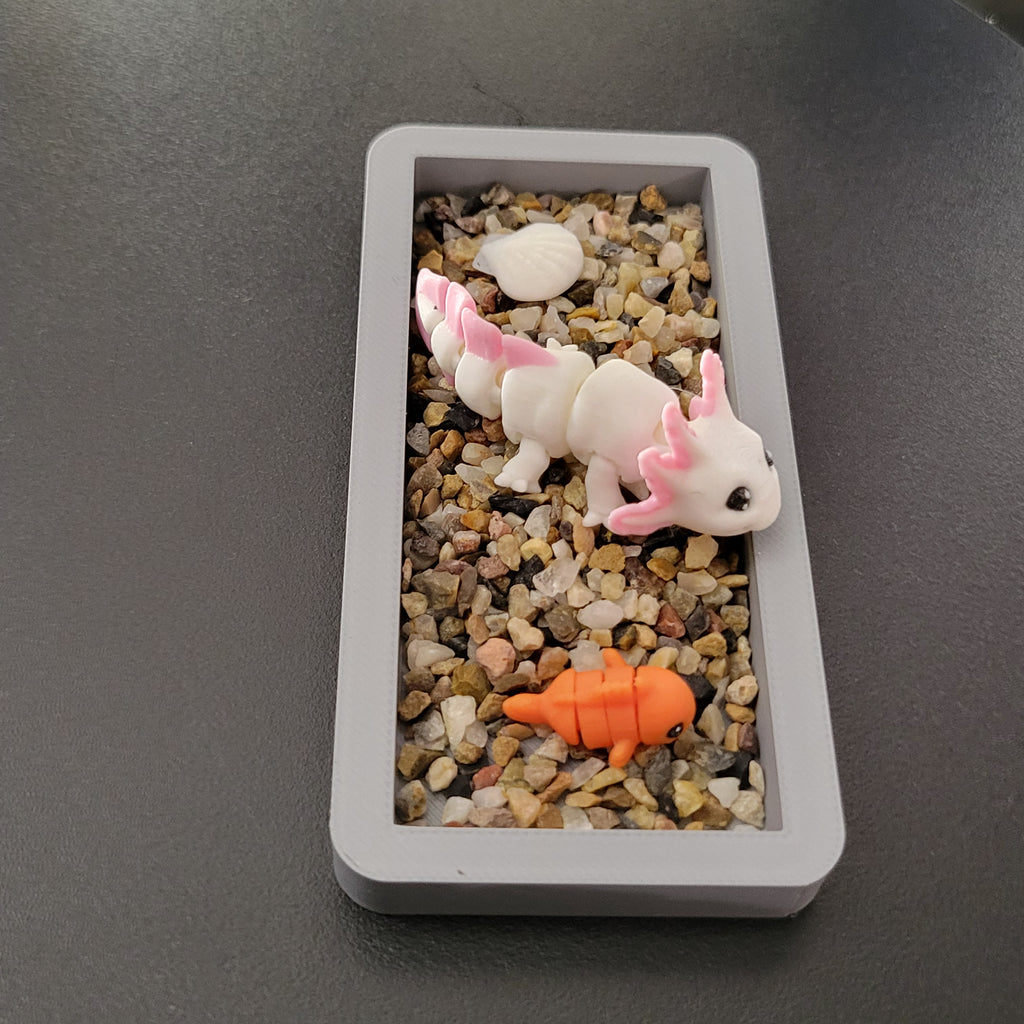 Axolotl Mini Aquarium Scene